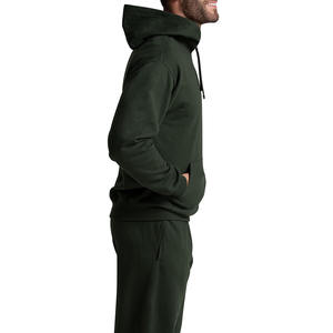 Sweat à capuche personnalisé pour hommes 100% coton Double flanelle Plaid Zipper Design Vintage Stone Washed Street Fashion pour l'hiver - Product Image 4