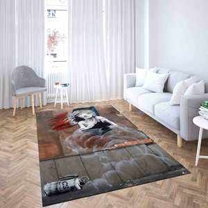 Alfombra Artística con Diseño Icónico de Graffiti de Banksy para Decoración del Hogar, Alfombra de Terciopelo - Product Image 3