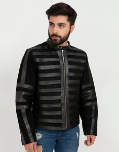 Veste en cuir rétro élégante pour hommes Style britannique Zipper Moto Biker Coat All-Match Outwear - Product Image 4