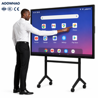Tableau blanc interactif électronique 65 75 86 pouces, écran tactile 4K, tableau numérique intelligent pour l'enseignement en classe, l'éducation scolaire