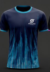 Maillot de football personnalisé à manches courtes, col en V, avec bordure contrastante, 100 % polyester, imprimé numériquement, fermeture à boucle élastique - Product Image 2