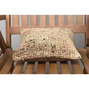 Beige Wool Kantha Patchwork <b>Pillow</b> 12x12 Inch Boho Woven Embroidered Printed Floral Square Vintage Design Rustic Floor <b>Christmas</b> - Product Image 5