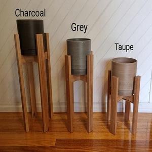 Vintage Sat 3 de support de plante support Pot de fleur salon décor Pot adapté support réglable intérieur bambou porte-plante maison - Product Image 1