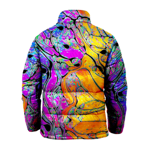Veste bouffante en duvet d'oie pour hommes avec logo de sublimation manteaux chauds d'hiver à bulles vestes d'extérieur personnalisés en gros - Product Image 2