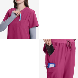 Uniforme médico de hospital de secado rápido para hombres y mujeres, conjuntos de uniformes médicos de enfermería, Tops, pantalones, uniforme - Product Image 2