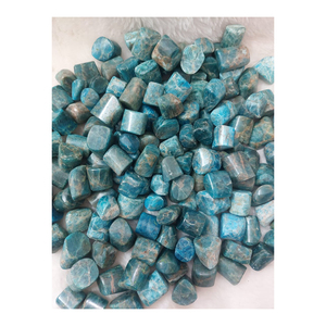 Pierres roulées en apatite bleue naturelle de haute qualité, pépites non percées de haute qualité, prix d'usine pour le Feng Shui, vente en gros - Product Image 1