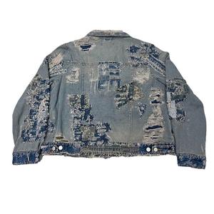 women High Quality Washed Denim Jacket Top Fashion Reversible Hooded Street Wear Loose Fit Spring - Product Image 4