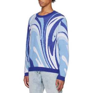 Suéter de Cuello Redondo Personalizable con Estampado, Lana y Cachemira, Estilo Vintage con Logotipo Frontal, para Hombre, Invierno, Antiarrugas, Secado Rápido - Product Image 4