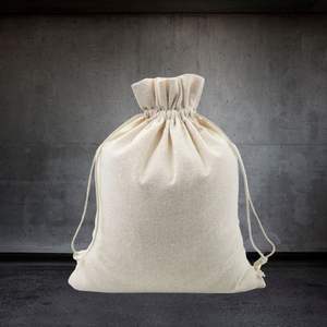 Sacs en coton naturel à cordon de serrage, réutilisables, écologiques, pour le rangement en vrac, l'organisation, les cadeaux de voyage, l'emballage cadeau, le bricolage, les sacs de shopping - Product Image 4
