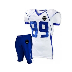 Vêtements de football américain pour adultes en polyester, spandex respirant à manches courtes, conçus sur mesure pour les joueurs de sport - Product Image 1