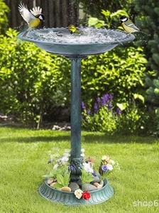 Bain d'oiseaux décoratif en plastique pour jardin extérieur, sur pied, mangeoire pour oiseaux - Product Image 3
