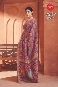 โดลาวิสโคส่าหรีแท้สวยสง่าพร้อมพิมพ์ตำแหน่งที่ซับซ้อนผ้านุ่มน้ำหนักเบาออกแบบให้เข้ากับงานปาร์ตี้และส่าหรี - Product Image 6