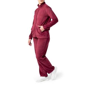 Conjunto de Chándal de Terciopelo Personalizado para Mujer, Venta al por Mayor, Dos Piezas Lisas, Sudadera con Capucha y Pantalones Deportivos, Traje Deportivo Suave de Invierno para Mujer - Product Image 4