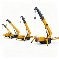 Mini-grue araignée sur chenilles, équipement de levage hydraulique, électrique/diesel, hauteur de levage 18m, haute efficacité, facile à utiliser