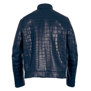 เสื้อแจ็กเก็ตหนังจระเข้หนังวัวแท้ลายนูนสำหรับผู้ชาย - Product Image 4