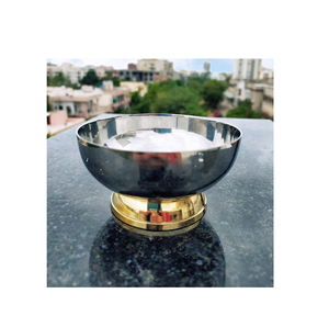 Taza de helado de diseño delicado, taza de jugo, postre, ensalada, tazón de helado, base de latón y artesanía de la India, gran oferta - Product Image 1