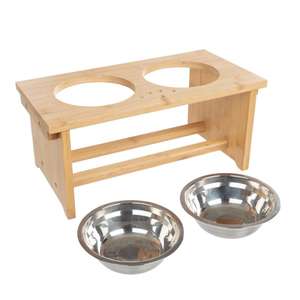 Luxury Design Wooden Pet <b>Bowl</b> with <b>Raised</b> Stand Design and Ergonomic <b>Dog</b> Feeder for Improved Digestion Use from Indian Supplier - Product Image 3