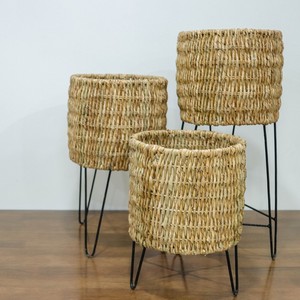 Handmade Planters Customized Design <b>Decorative</b> Planters Rope Weaved <b>Wall</b> Designer Wicker <b>Flower</b> Pots with Stand - Product Image 3