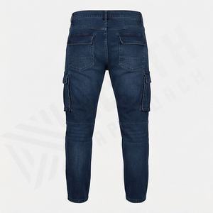 Pantalones Cargo de Mezclilla Elásticos y Duraderos para Hombre, Corte Ajustado, Color Personalizado, con Bolsillos Utilitarios para Uso Diario - Product Image 2