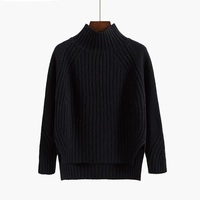 Pull col roulé en laine/cachemire pour femme, couleurs unies, décontracté, hiver, fabrication sur mesure en Inde, vente en gros fabricant