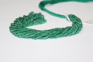 Cuentas Redondas Facetadas de Esmeralda de 2.5mm al por Mayor, Hebras de 20 Pulgadas, 3mm de Altura para la Fabricación de Joyas, Piedra Preciosa Natural - Product Image 2