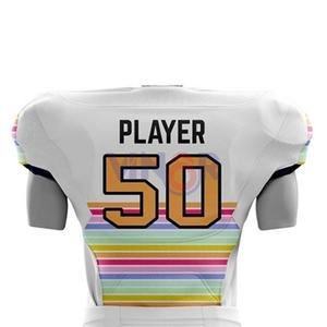 Ensembles d'uniformes de football américain personnalisés OEM en gros uniformes de jeu d'entraînement de couleur unie d'équipe pour adultes utilisés pour le sport - Product Image 6