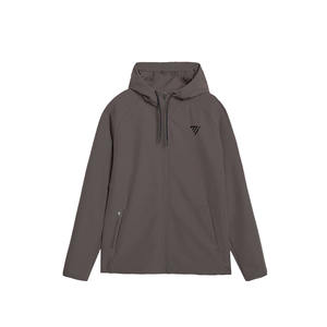 Men Full <b>Zip</b> Up <b>Hoodie</b> Casual Long Sleeve Slim Fit Lightweight <b>Hoodie</b> with Drawstring and Pocket <b>Hoodie</b> In <b>Brown</b> Color - Product Image 1