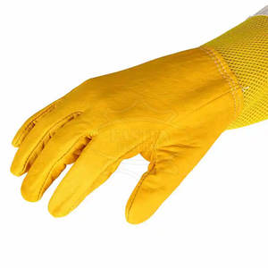 Guantes de seguridad de apicultura de cuero hechos a medida más vendidos - Product Image 2