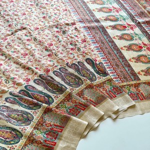 Sari VASTRA COTTAGE con Estampado Pashmina, Seda Dola Pura, Jacquard Suave, con Tejido Zari en Toda la Superficie y Diseño Hecho a Mano - Product Image 2