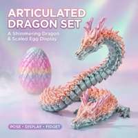 Dragon en cristal imprimé en 3D en PLA soyeux lumineux avec coquille d'œuf pour les cadeaux d'anniversaire des enfants et la décoration de la maison