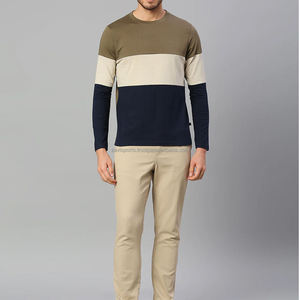 เสื้อเชิ้ตแขนยาวผ้าฝ้าย100% สำหรับผู้ชายเสื้อยืดแขนยาวคอกลมพิมพ์ลายบริการ OEM - Product Image 6