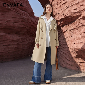 Custom Jackets With LOGO Spring <b>Women</b> Trench <b>Coat</b> Fashion Style British Style New Jacket Long Trench <b>Coat</b> - Product Image 5