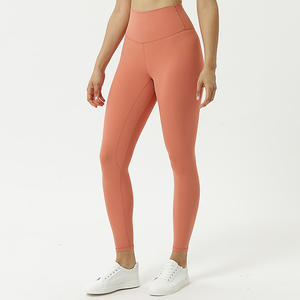 Sports Fitness Gym Tights Inside <b>Key</b> Pocket Custom Logo Nylon Compression High Waist Women Yoga Pants Leggings - Product Image 1