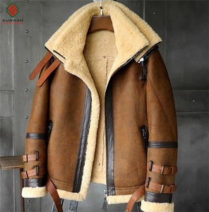 Chaqueta Bomber RAF Negra Desgastada Informal para Hombre, Abrigo de Cuero Sintético Hecho a Mano, Regalo para Él - Product Image 5