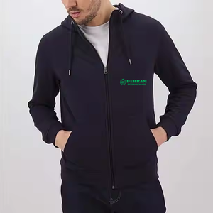 Sweat à capuche zippé unisexe personnalisé OEM ODM, coupe classique, épaules tombantes, 100 % coton, qualité supérieure, grammage lourd - Product Image 3