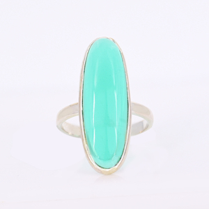 Anillo de ajuste de bisel ovalado de fluorita verde de Plata de Ley 925 sólida superventas Hydro 10x30mm largo para mujer joyería fina hecha a mano - Product Image 1