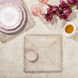 Nouveau design de dessous-de-plat en rotin coquillage, options OEM/ODM, fabriqué au Vietnam, prix de gros usine, vaisselle la plus vendue. - Product Image 2