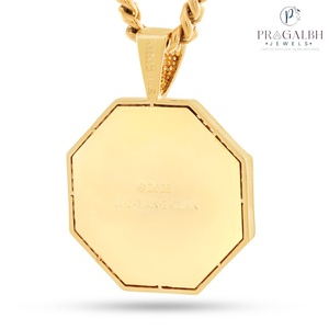 Rose Gold <span class=keywords><strong>Wu</strong></span> tang <span class=keywords><strong>clan</strong></span> Iced out Octagon Mặt dây chuyền đá tự nhiên hip hop chuỗi tùy chỉnh rapper phong cách Bling đồ trang sức người đàn ông mạ vàng - Product Image 2