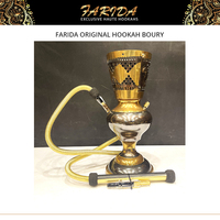 Chicha de luxe de conception moderne de haute qualité, unique, Farida originale, fabriquée à la main en laiton égyptien, finition laquée, courbée
