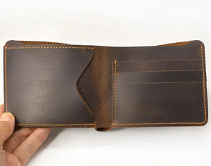 Portefeuille en cuir véritable sur mesure de haute qualité pour hommes Prix de gros avec logo personnalisé Accessoire de mode - Product Image 3