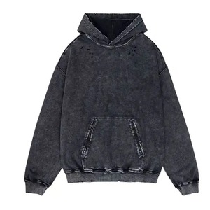 Nouveau style – Sweat à capuche uni pour homme, effet délavé, idéal pour l'hiver – Qualité supérieure, service OEM personnalisé, en tissu polaire coupe-vent - Product Image 5