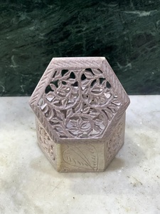 Caja de Joyería de Piedra de Jabón, Hecha a Mano, Tallada, Ecológica, Elegante, Decorativa, para Regalo a Mujeres - Product Image 3
