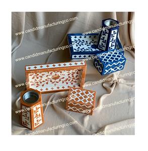 Ensemble d'encens religieux de l'usine de fabrication Mabkhara Mère d'incrustation Mubkhar Boîte Plateau Bakhoor Brûleur Madkhan Plateau de service - Product Image 1