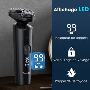 Afeitadora Eléctrica Recargable USB para Hombre, Mini Afeitadora Eléctrica Húmeda y Seca con Pantalla LED y Bloqueo de Viaje, Resistente al Agua IPX7 - Product Image 4