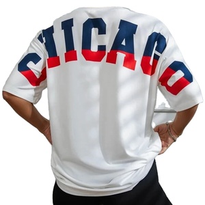 เสื้อยืดแนวสตรีทผ้าฝ้ายคอมบ์สำหรับผู้ชายเสื้อยืดลายกราฟิกสำหรับ100% โลโก้ตามสั่ง - Product Image 3