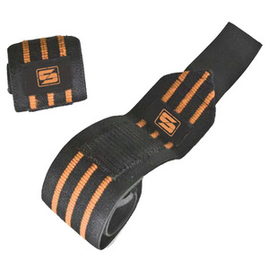 Support de poignet robuste pour l'entraînement physique exercice de gymnastique haltérophilie en noir et orange Fitness Wraps de protection du poignet - Product Image 1