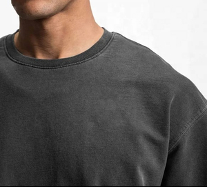 Vintage Drop Shoulder Sun Faded T Shirt Acid Washed T Shirts Impresión gráfica personalizada en blanco para hombres Camisetas de moda al aire libre para hombres - Product Image 6