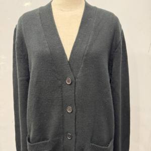 Cardigan standard à col en V pour femme, automne-hiver, facile à porter, style vintage - Product Image 1