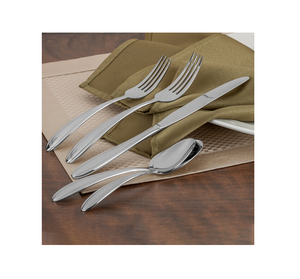 Cuchara de postre de cena de acero inoxidable con logotipo personalizado al por mayor, cubiertos hechos a mano, cuchara para ensalada, 5 piezas y cuchara para ensalada y postre - Product Image 1