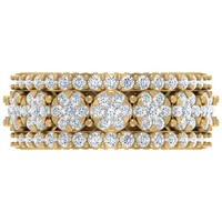 Bague de fiançailles en diamant de laboratoire, or massif 14k 18k, argent sterling, taille brillant, style hip-hop, certifiée IGI, bijoux pour femmes et hommes